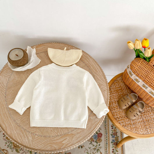 Cardigan Infantil de Algodón con Patrón de Dibujos Animados y Bordado - Image 7