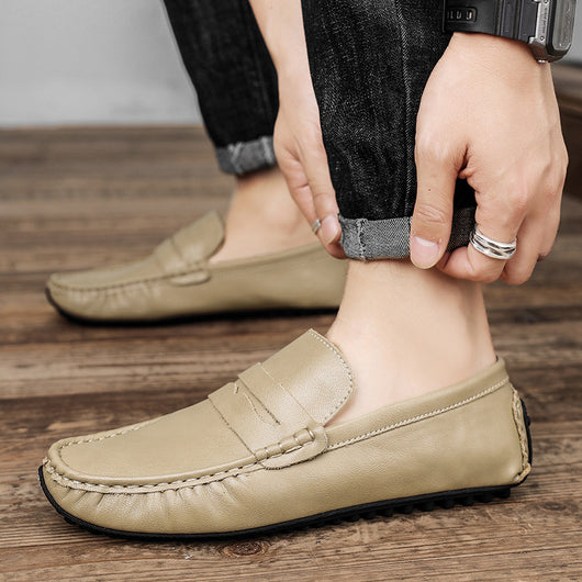 Zapatos Mocasín Beanie de Cuero Británico para Hombre - Image 7