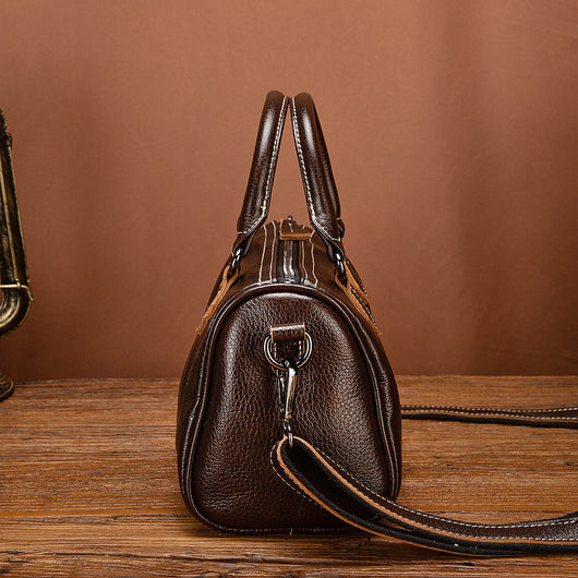 Bolso Retro de Cuero Genuino para Mujer - Diseño Casual y Portátil - Image 18