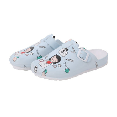 Zapatos Protectores Enfermera EVA Baotou Suela Blanda Diseño Cartoon Mujer - Image 2
