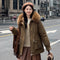 Parka Corta Ajustada a la Cintura para Mujer
