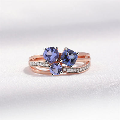 Anillo de Plata Esterlina con Baño de Oro Rosado y Separación de Tonos - Image 11
