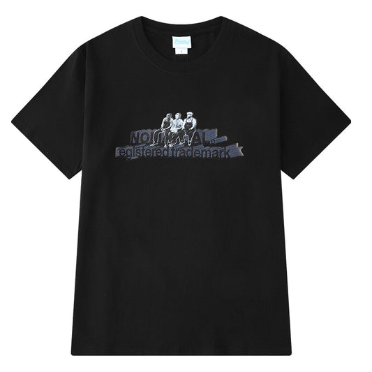 Playera Hip-hop Pareja Tendencia Nacional Manga Corta