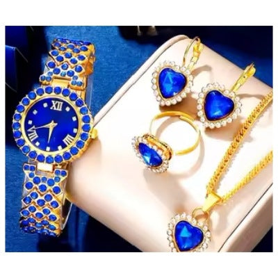 Juego de Reloj y Joyas con Cristales de Colores Cuarzo - Image 14