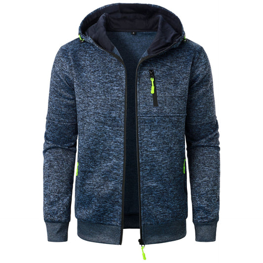 Cardigan Deportivo con Capucha Jacquard para Hombre