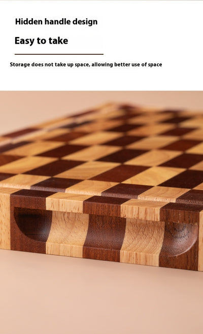 Tabla de Corte de Madera con Diseño Cuadriculado para Frutas y Verduras - Image 9
