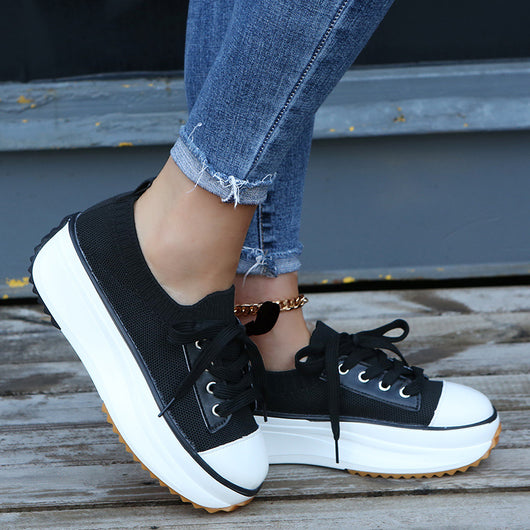 Zapatillas Planas Casual con Punta Redonda y Plataforma Gruesa - Image 2