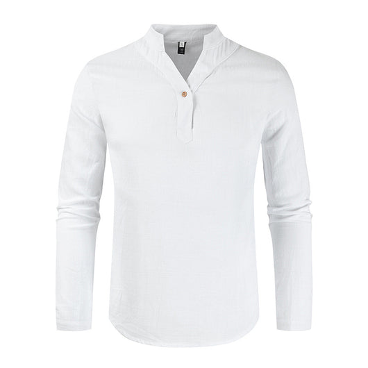 Camisa Suelta de Manga Larga Estilo Europeo Casual - Image 3