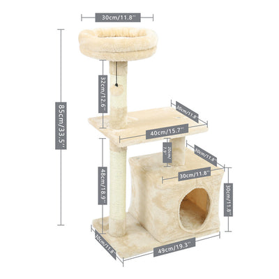 Torre de Lujo para Gatos con Doble Condominio y Percha Espaciosa - Image 5