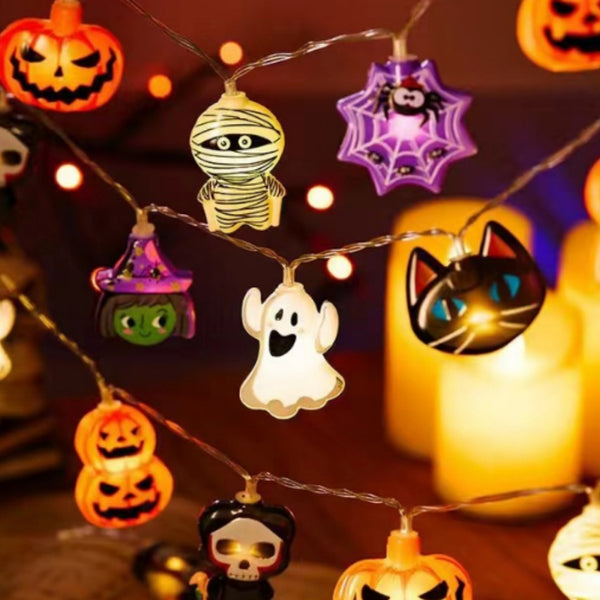 Luces LED Decorativas Halloween - Calabazas y Murciélagos