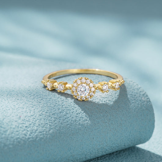 Anillo de Plata 925 con Cristales Incrustados - Diseño Europeo Romántico para Propuesta - Image 14