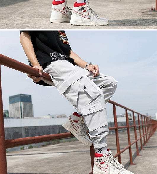 Pantalones Cargo Holgados de Nueve Puntos - Estilo Casual Moderno para Hombre - Image 14