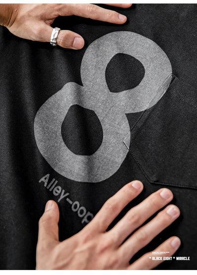 Playera Digital No 8 Negra Transpirable Manga Corta - Image 11