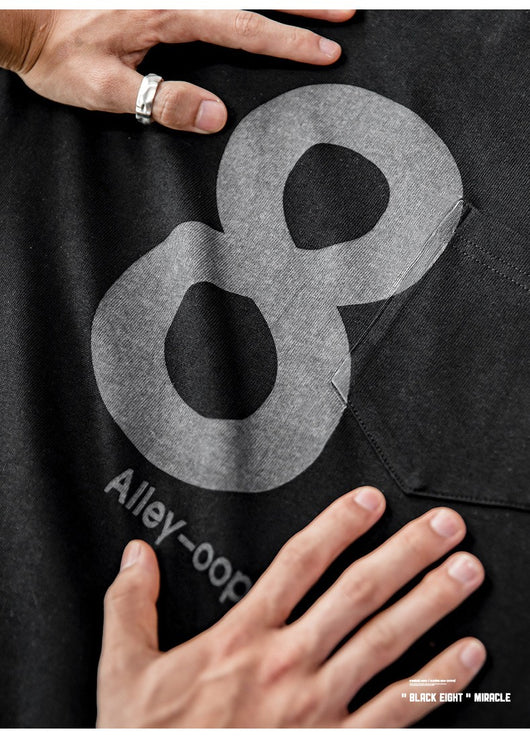 Playera Digital No 8 Negra Transpirable Manga Corta - Image 11