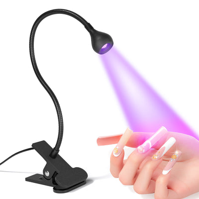 Lámpara UV de Cuello Flexible con Pinza para Uñas de Gel y Pegamento - Image 16