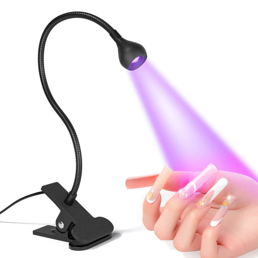 Lámpara UV de Cuello Flexible con Pinza para Uñas de Gel y Pegamento - Image 16