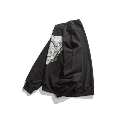 Sudadera Estampada Otoño con Diseño de Reloj - Image 7