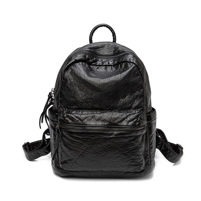 Mochila de Cuero Suave Lavado Fashion para Mujer - Image 18