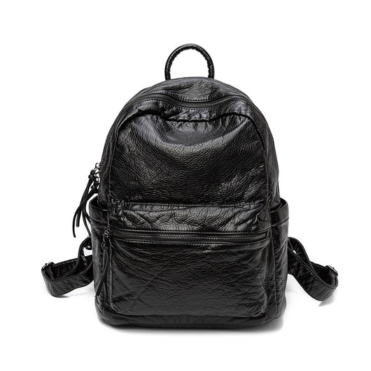 Mochila de Cuero Suave Lavado Fashion para Mujer - Image 18