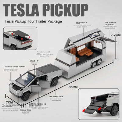Camión Remolque Tesla 1:32 Modelo Aleación Die-Cast Premium - Image 3