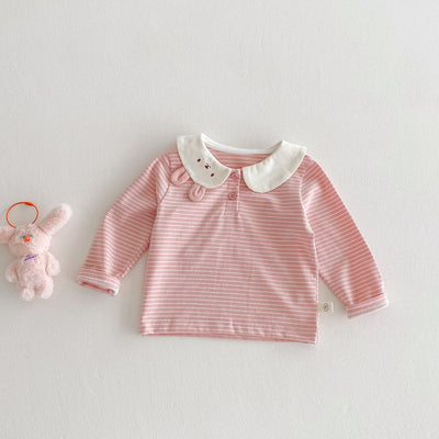 Camiseta Rayada con Diseño Cartoon para Bebé Niña 0-5 Años - Image 31