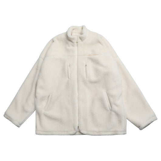 Abrigo de Lana Esponjoso Invierno Pareja Unisex Algodón Suelto - Image 6