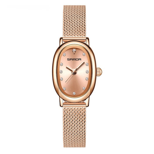 Reloj de Cuarzo para Mujer con Correa de Cuero y Acero Inoxidable Resistente al Agua - Image 4