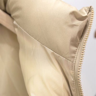 Chaleco Acolchado de Plumón para Mujer con Cuello Alto Grueso y Cálido - Image 15