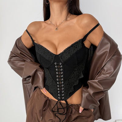 Camiseta Ajustada con Encaje y Cierre Frontal - Image 16