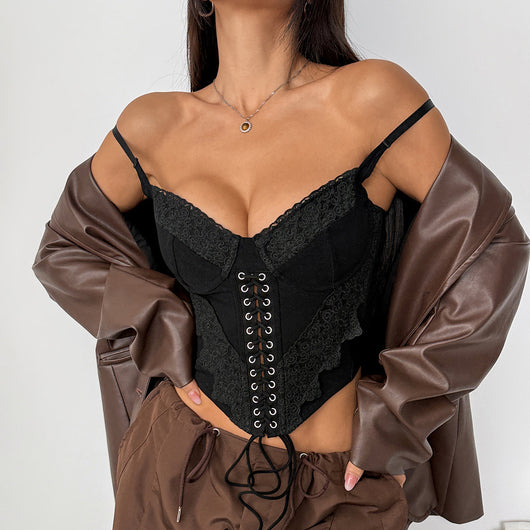 Camiseta Ajustada con Encaje y Cierre Frontal - Image 16