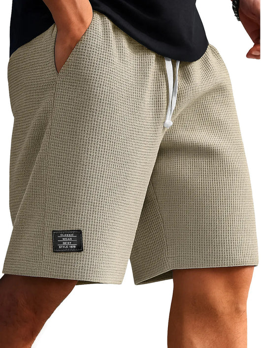 Pantalones Cortos Tejido Waffle para Hombre - Comodidad Moderna - Image 4