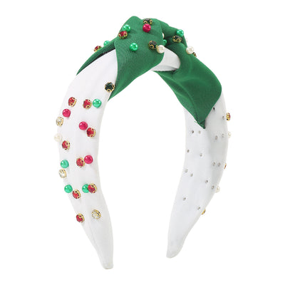 Diadema Navideña de Lujo con Diamantes y Contraste de Colores - Image 7