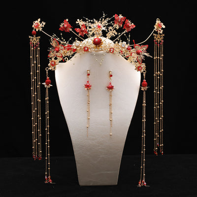 Juego Completo de Accesorios para Cabello Estilo Antiguo con Corona de Hada y Peineta Mariposa - Image 6