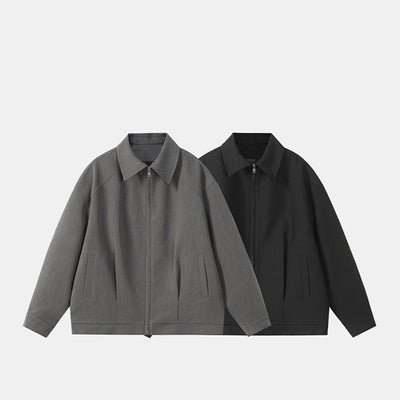Chaqueta Versátil con Cierre de Cremallera - Estilo Japonés Minimalista Negro - Image 13