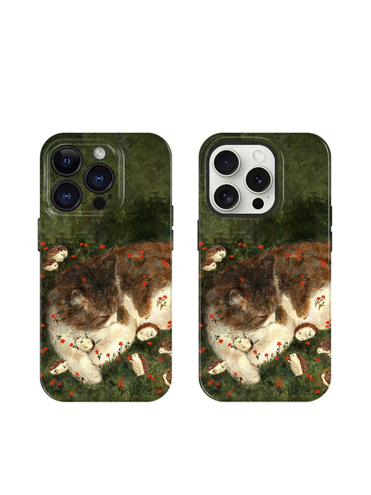 Funda Protectora para Celular con Diseño Gato y Erizo - Resistente a Caídas - Image 4