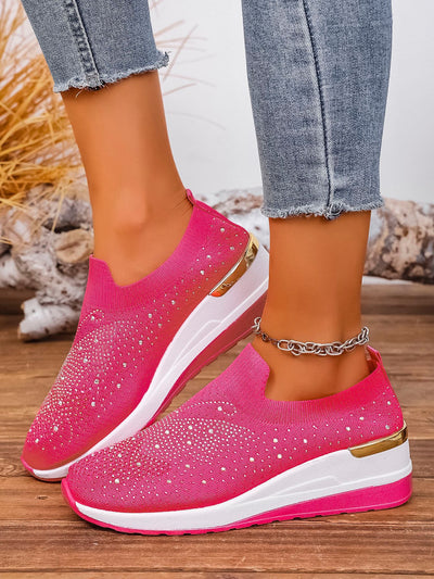 Zapatos de Tacón Cuña Verano para Mujer con Strass y Punta Redonda - Image 21