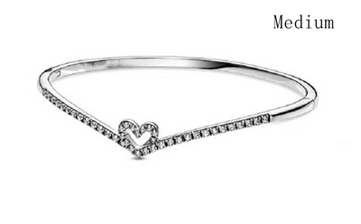 Pulsera de Plata Esterlina con Diamante en Forma de Corazón - Image 5