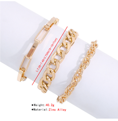 Pulsera de Cadena Gruesa en Aleación - Image 12