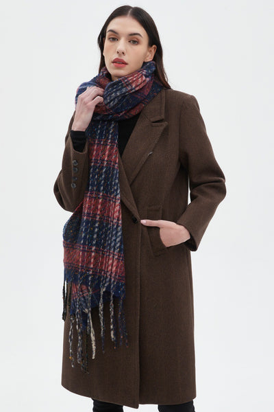 Bufanda de Cuadros Unisex con Flecos Estilo Europeo y Americano - Image 21