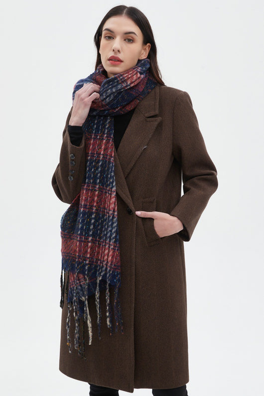 Bufanda de Cuadros Unisex con Flecos Estilo Europeo y Americano - Image 21