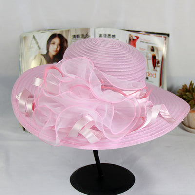 Sombrero Visera Organza con Flor - Estilo Elegante y Sofisticado - Image 10