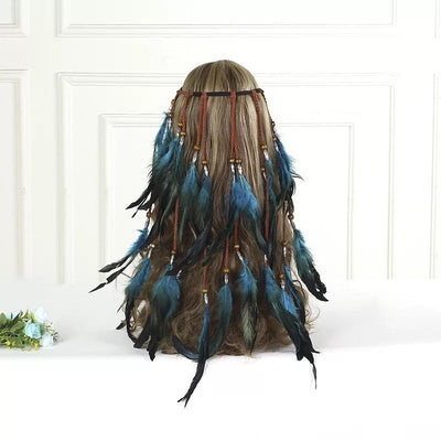 Diadema Boho de Plumas para Mujer - Adorno para el Cabello - Image 8