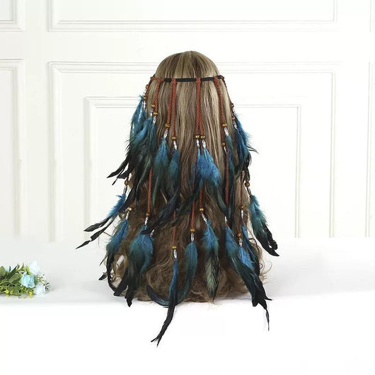Diadema Boho de Plumas para Mujer - Adorno para el Cabello - Image 8