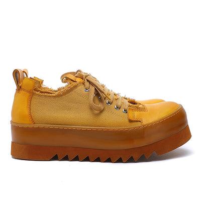 Zapatos de Lona Teñidos a Mano con Suela Gruesa Transpirable - Image 14