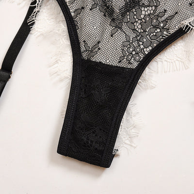 Conjunto de Lencería Transparente con Encaje y Malla - Sujetador Tentador - Image 18