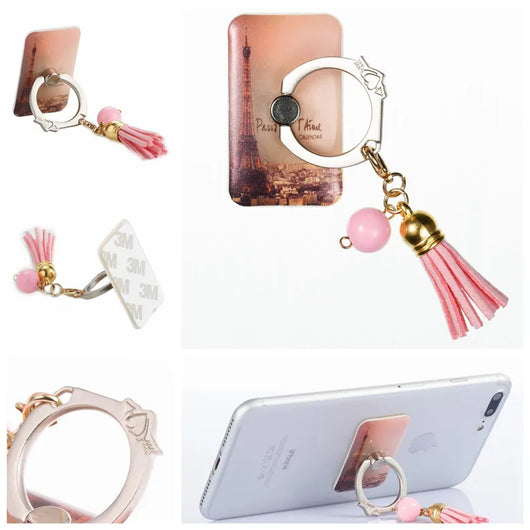 Anillo Soporte para Teléfono con Borlas Metálicas Pintadas a Mano - Image 38