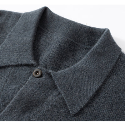 Suéter Tejido Suelto con Solapa para Hombre - Estilo Casual Moderno - Image 11