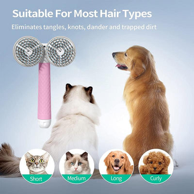 Cepillo Doble para Perros y Gatos con Iones Negativos y Autolimpieza - Image 3