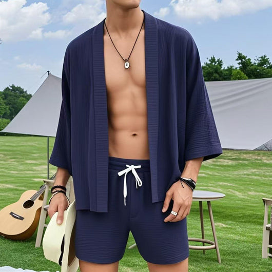 Conjunto Holgado de Camisa y Shorts - Dos Piezas Casual - Image 7