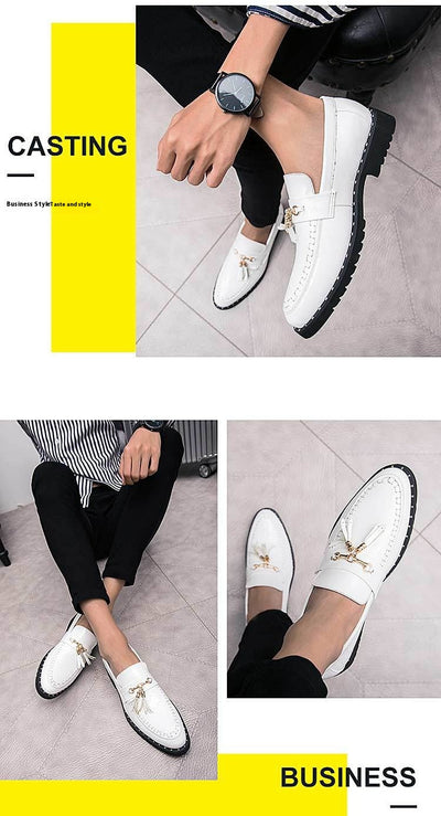 Zapatos de Cuero Casual con Punta Afilada - Diseño Moderno Liso - Image 11